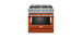 36” Gas Range. KitchenAid 5.1 cu. ft. with 6 burners in Orange KFDC506JSC