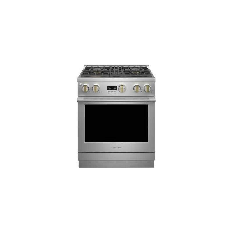 Cuisinière au Gaz de 30 po. Monogram 5.3 pi.cu avec 4 brûleurs en Inox ZDP304NTSS