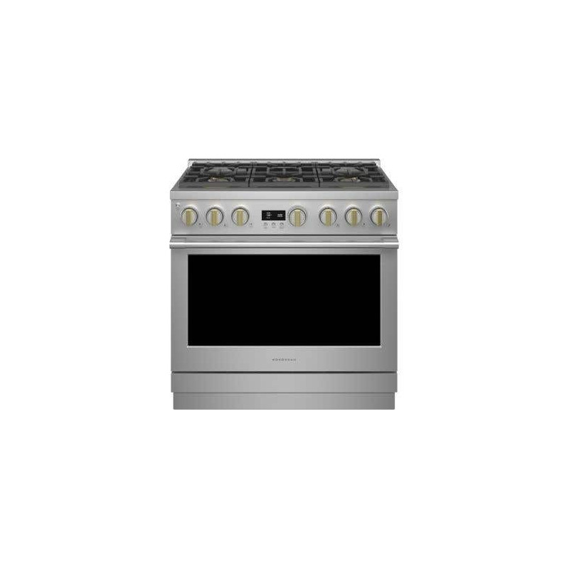 Cuisinière au Gaz de 36 po. Monogram 5.75 pi.cu avec 6 brûleurs en Inox ZDP366NTSS