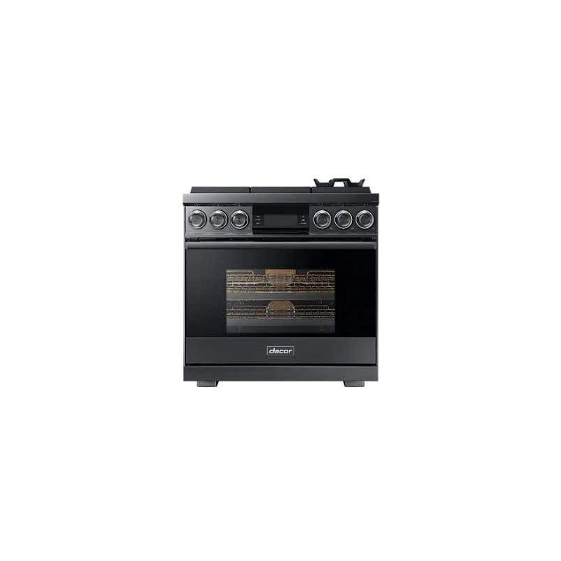 36” Gas Range. Dacor 5.4 cu. ft. with 6 burners in Black Stainless Steel DOP36M96GLS