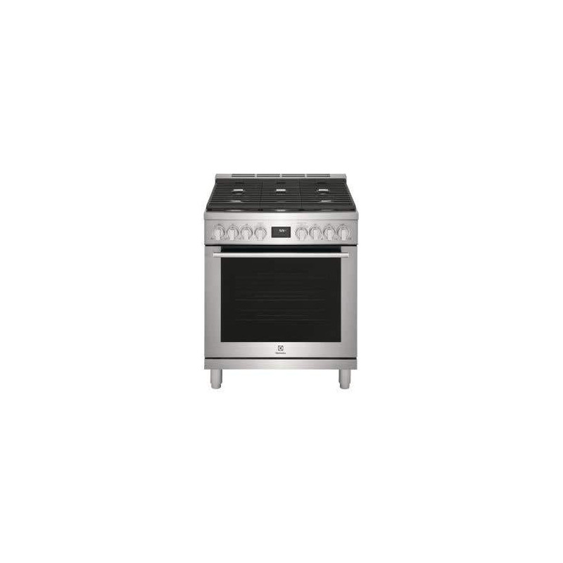 Cuisinière Brûleurs scellés de 30 po. Electrolux 4.6 pi.cu avec 5 brûleurs en Inox ECFD3068AS