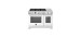 Professional Dual Energy Cooker, 6 Burners, Hot Plate, White, Bertazzoni PRO486BTFEPBIT