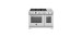 Professional dual-energy cooker, 6 burners, hot plate, 48", stainless steel, Bertazzoni PRO486BTFEPXT