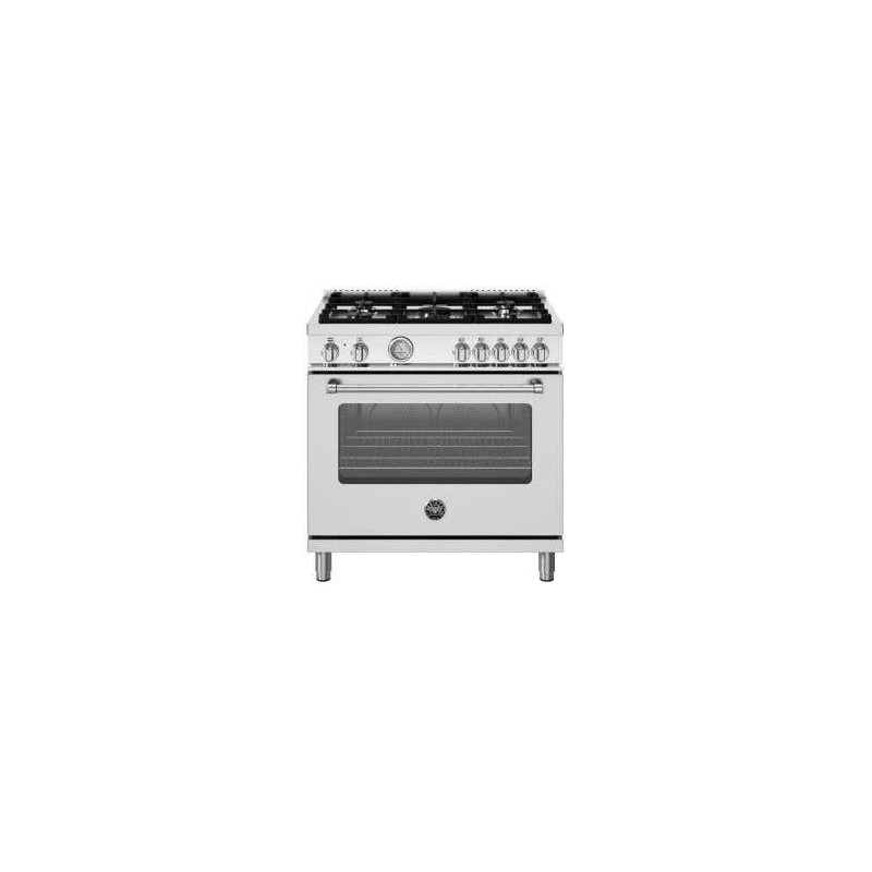 Cuisinière Biénergie, 36 po, 5 brûleurs, four électrique, acier inoxydable, Bertazzoni MAS365DFMXV