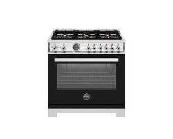 Cusinière Professionel Bi-Énergie 36'' Noir Bertazzoni Professionnel-PRO366BCFEPNET