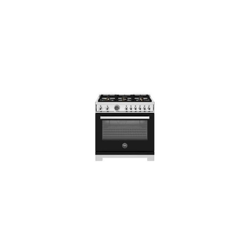 Cusinière Professionel Bi-Énergie 36'' Noir Bertazzoni Professionnel-PRO366BCFEPNET