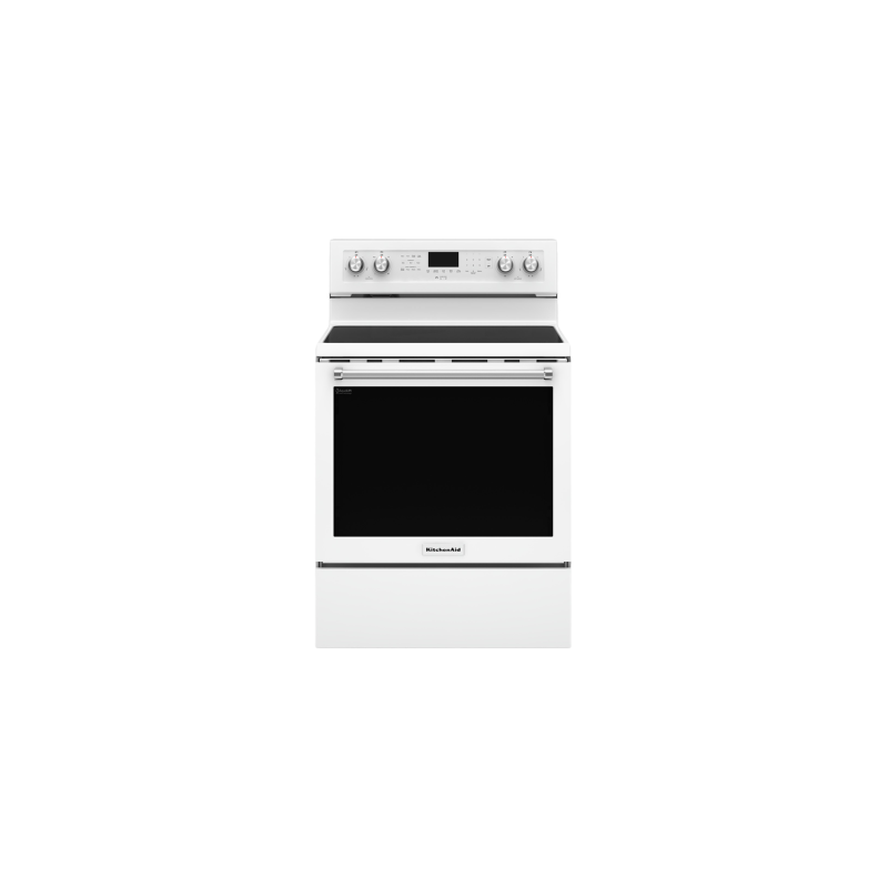 30-inch Vitroceramic Range. KitchenAid 6.4 cu. ft. with 5 burners in White YKFEG500EWH