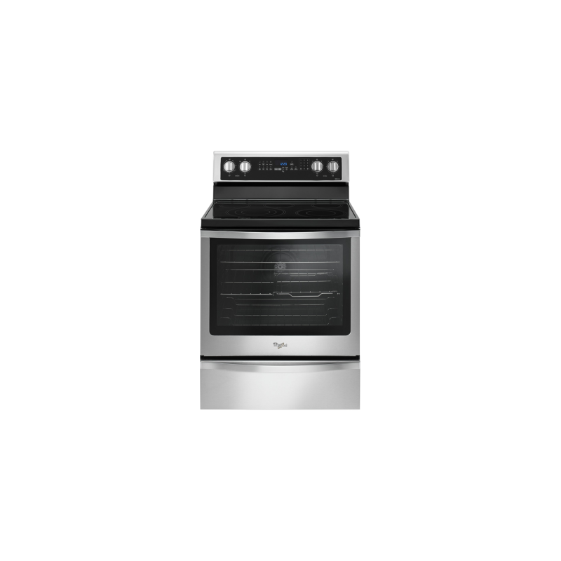 Cuisinière en Vitrocéramique de 30 po. Whirlpool 6.4 pi.cu avec 5 brûleurs en Inox YWFE745H0FS