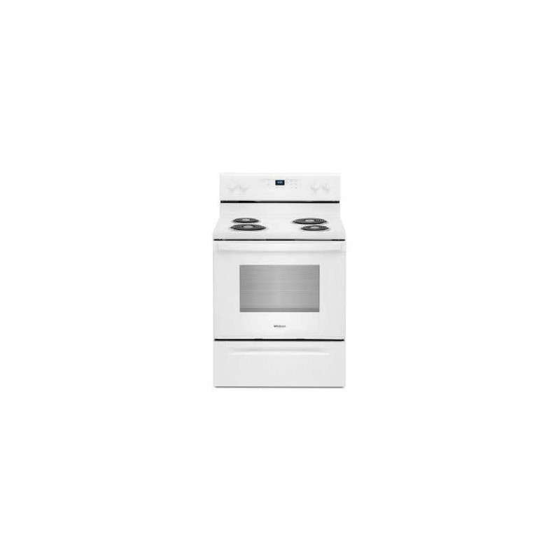 Cuisinière Spirale de 30 po. Whirlpool 4.8 pi.cu avec 4 brûleurs en Blanc YWFC150M0JW