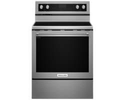 Cuisinière en Vitrocéramique de 30 po. KitchenAid 6.4 pi.cu avec 5 brûleurs en Inox YKFEG500ESS