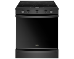 Cuisinière en Vitrocéramique de 30 po. Whirlpool 6.4 pi.cu avec 5 brûleurs en Noir YWEE750H0HB