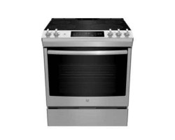 Cuisinière en Vitrocéramique de 30 po. GE 5.3 pi.cu avec 5 brûleurs en Inox JCS840SMSS