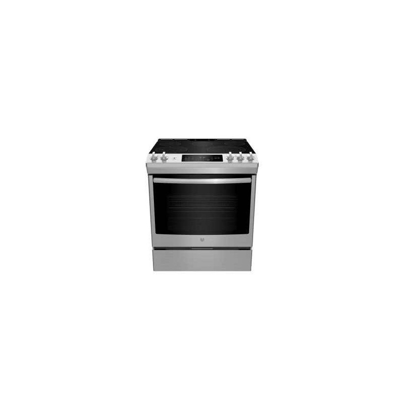 Cuisinière en Vitrocéramique de 30 po. GE 5.3 pi.cu avec 5 brûleurs en Inox JCS840SMSS