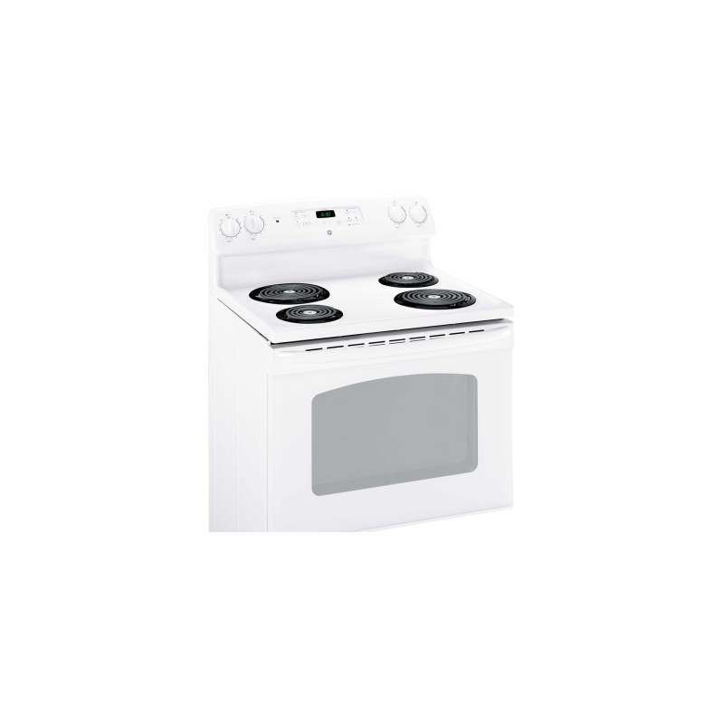 Cuisinière Spirale de 30 po. GE 5 pi.cu avec 4 brûleurs en Blanc JCBS280DMWW