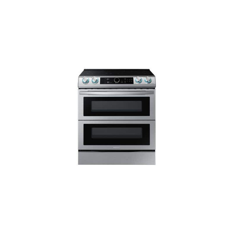 Cuisinière en Vitrocéramique de 30 po. Samsung 6.3 pi.cu avec 5 brûleurs en Inox NE63T8751SS