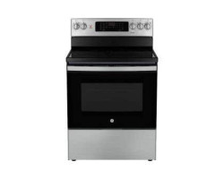 Freestanding Electric Range, 30 in, Air Fry without Preheat, Stainless Steel, GE JCB840STSS
