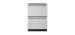 Tiroir réfrigérant double, encastrable sous comptoir, 5.7 pi. cu. 24 po., inox GE Café CDE06RP2NS1