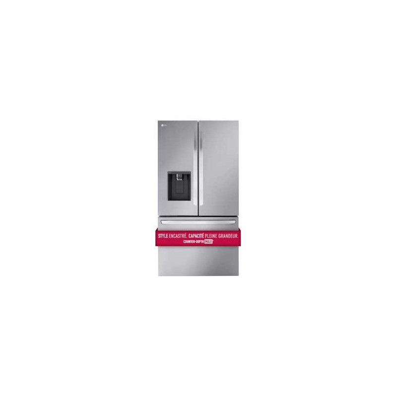 Réfrigérateur Profondeur comptoir Portes Françaises 26 pi.cu. 36 po. LG LRFXC2606S