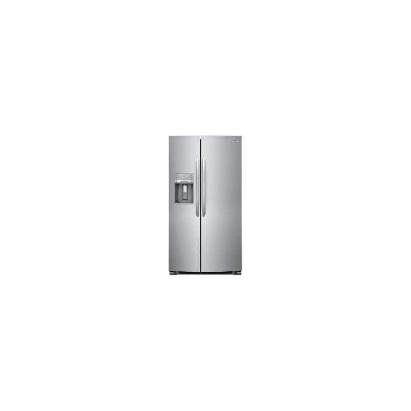 Side-by-side refrigerator, 33 in., 22.3 cu. ft., external water and ice dispenser, stainless steel, Frigidaire GRSS2352AF