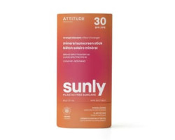 Attitude / 60g Bâton solaire minéral hypoallergénique FPS 30 - Fleur d'oranger