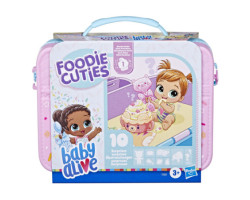 Baby Alive Foodie Cuties, jouet surprise avec accessoires, 10 surprises