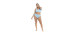 Body Glove Bas de bikini grande taille Flowery Skies High Tide - Femme