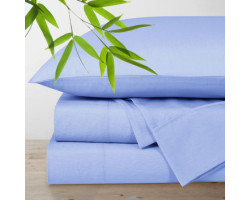 Bamboo Single Bed Sheet Set - Blue