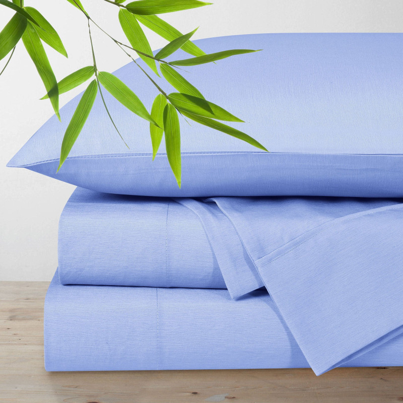 Bamboo Single Bed Sheet Set - Blue