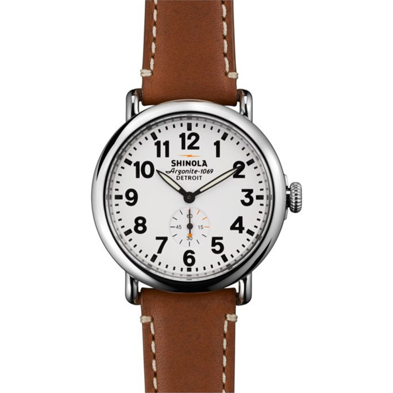 Shinola Montre avec bracelet en cuir The Runwell 41mm