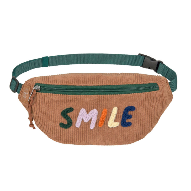 Velvet Waist Bag - Little Gang Smile caramel