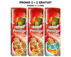 Trio 2+1 Bâtonnets Prestige Sticks pour Petit Perroquet 6 x 70g – Versele-Laga