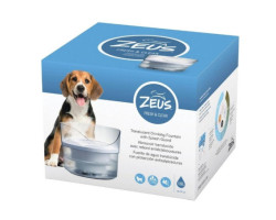 Abreuvoir Fresh & Clear Zeus avec rebord antiéclaboussures pour chiens, 1,5 L