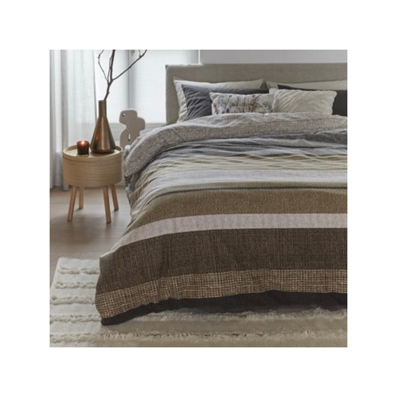 Housse de couette en flanelle geppetto gris  Brunelli