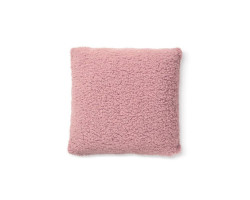 Coussin  Sherpa rose effet...
