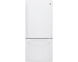 Réfrigérateur GE à Congélateur inférieur, 20,9 pi³, Energy Star, Blanc, TEL QUEL
