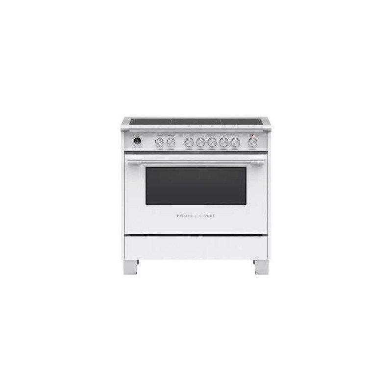 Cuisinière à Induction de 36 po. Fisher and Paykel 4.6 pi.cu avec 5 éléments  en Blanc OR36SCI6W1