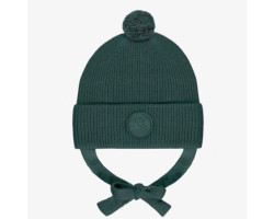 Teal green knitted toque, baby