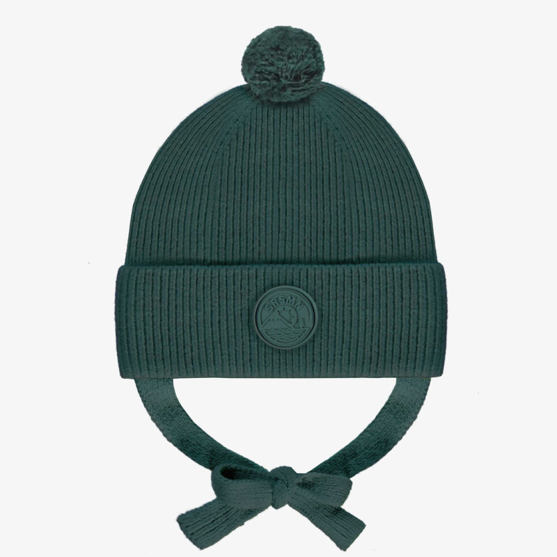 Teal green knitted toque, baby