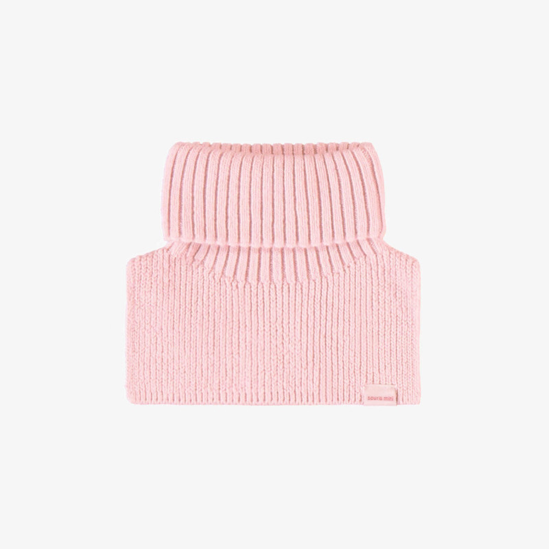 Light pink knitted plastron, baby