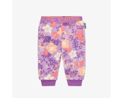 Floral purple fleece pant, baby