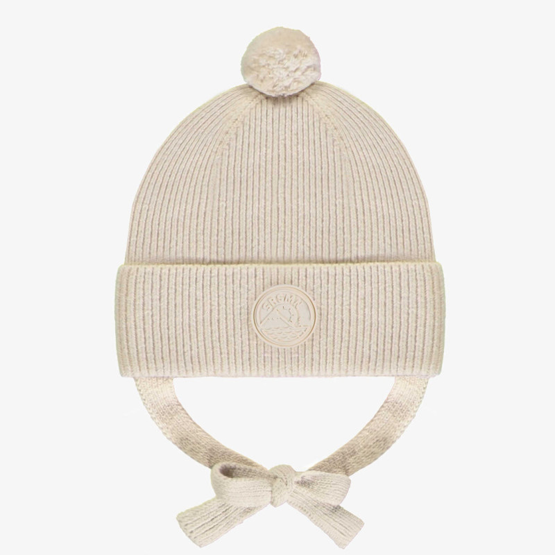 Cream knitted toque, baby