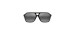 Wedges Aviator Sunglasses - Black Gloss Crystal Interior - Gray Polarized Lenses