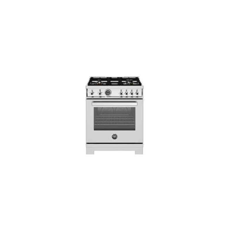 Cuisinière à gaz, 4 Brûleurs, four à gaz, PL, 30 po, Inox, Bertazzoni  PRO304BFGMXTLP