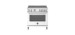 Induction range, 36 in, 5 elements, electric oven, 5.9 cu.ft., white, Bertazzoni MAS365INMBIV