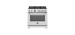 Dual-energy range, 36 in, 6 burners, self-cleaning electric oven, stainless steel, Bertazzoni MAS366BCFEPXT