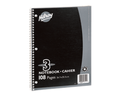 HILROY Cahier 3 sujets, 108...