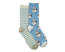 Chaussettes Cat Snowman pour femmes, 2 paires