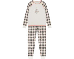 Two-Piece Organic Cotton Family Christmas Pajamas with Polar Bear Print - Women's