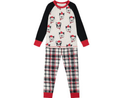 Deux par Deux Pyjama deux pièces en coton biologique avec imprimé chiens de Noël - Tout-Petit Garçon