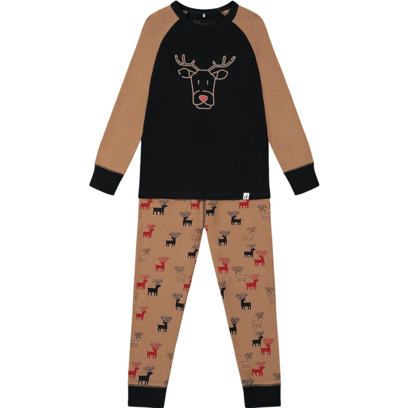 Two-piece organic cotton reindeer print pajamas - Toddler Boy